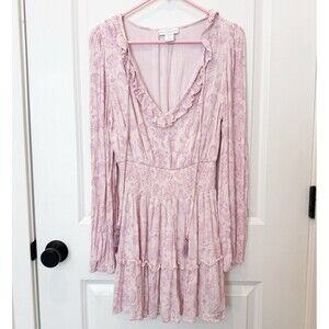 House Of Harlem 1969 Pink Paisley Cottagecore Fairy Dress Size Small Whimsy